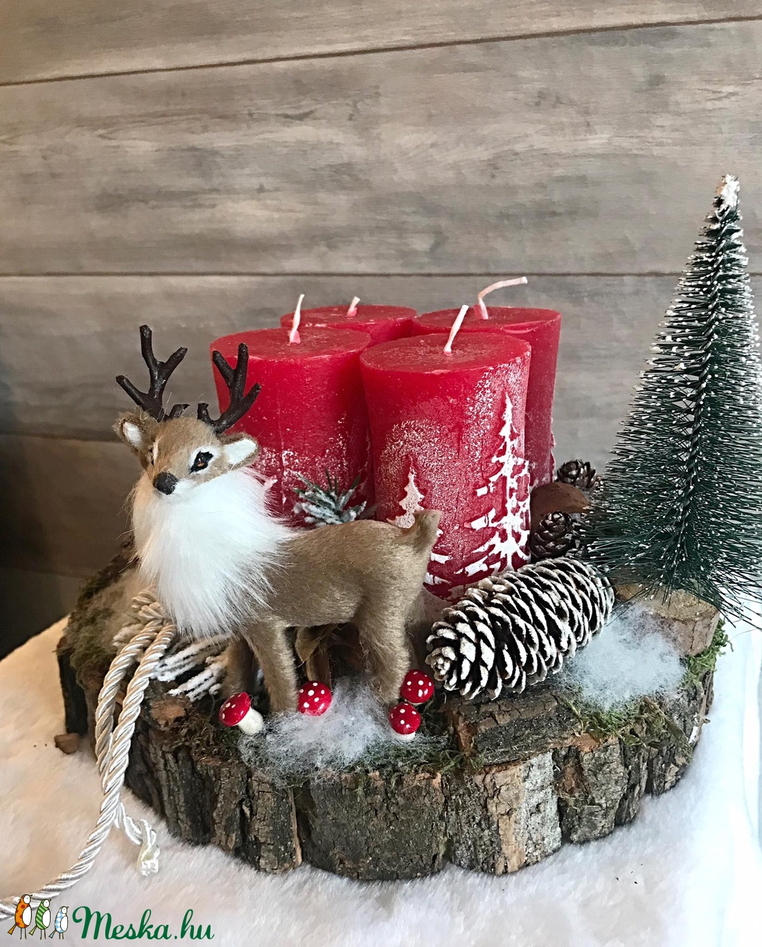 Rénszarvasos adventi koszorú - karácsony - adventi díszek - adventi asztaldísz - Meska.hu Rénszarvasos adventi koszorú - karácsony - adventi díszek - adventi asztaldísz - Meska.hu