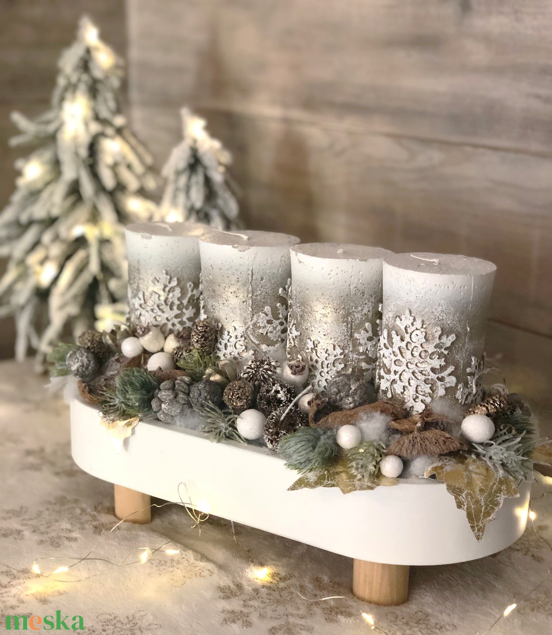Hópehely gyertyás adventi - karácsony - adventi díszek - adventi koszorú - Meska.hu Hópehely gyertyás adventi - karácsony - adventi díszek - adventi koszorú - Meska.hu