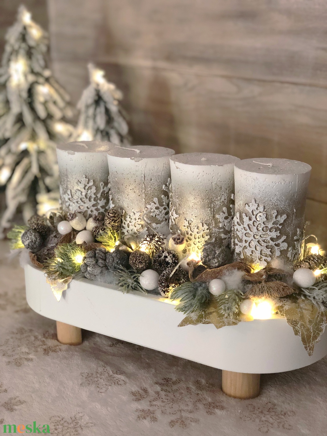 Hópehely gyertyás adventi - karácsony - adventi díszek - adventi koszorú - Meska.hu Hópehely gyertyás adventi - karácsony - adventi díszek - adventi koszorú - Meska.hu
