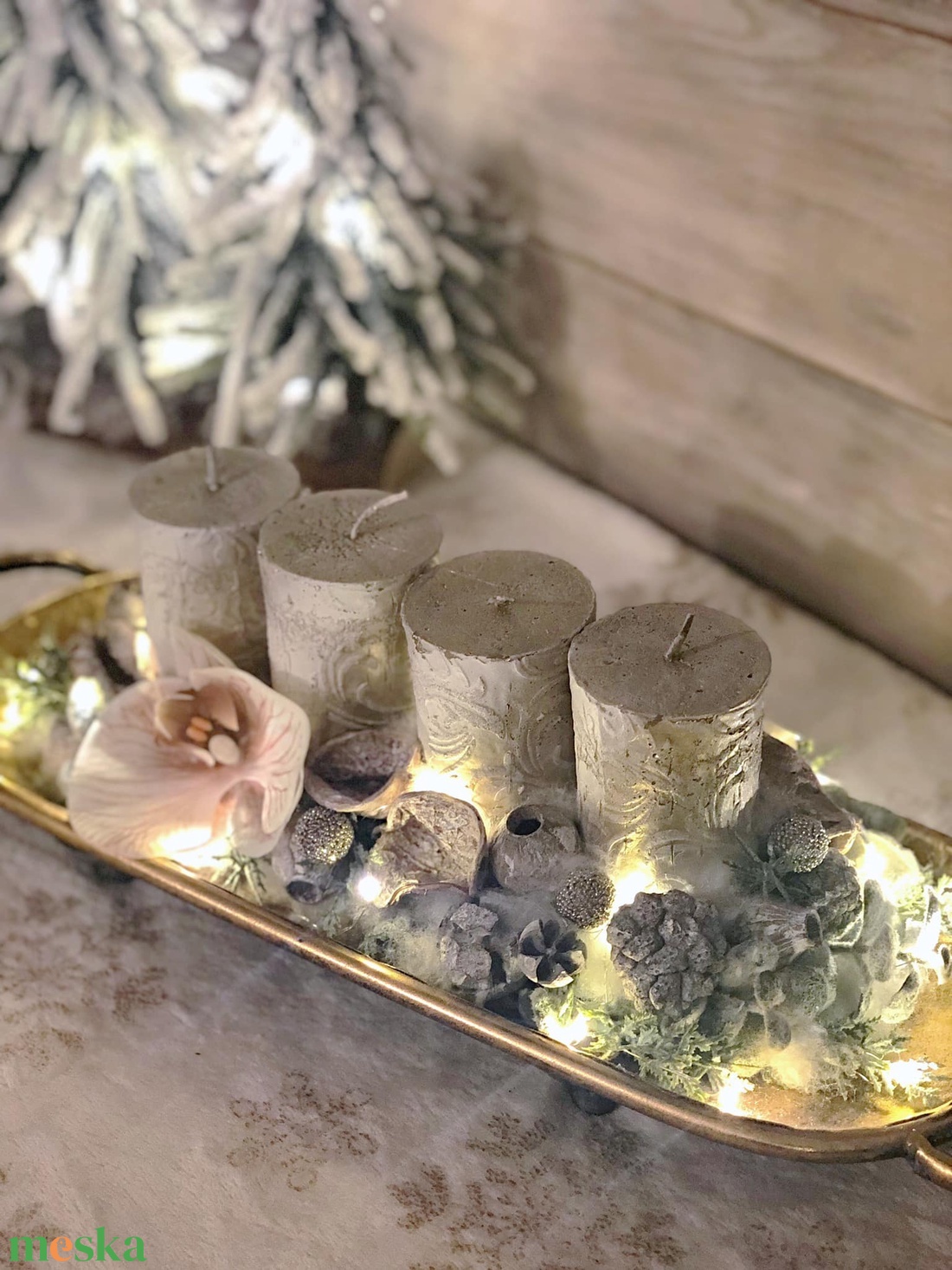 Arany tálas adventi koszorú - karácsony - adventi díszek - adventi koszorú - Meska.hu Arany tálas adventi koszorú - karácsony - adventi díszek - adventi koszorú - Meska.hu
