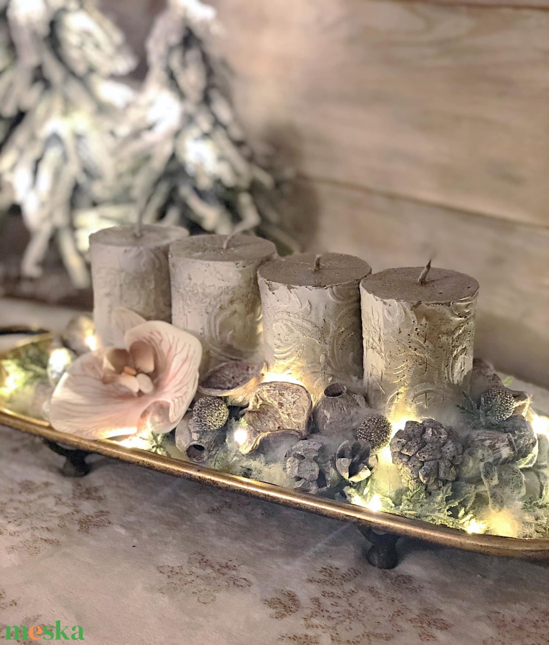 Arany tálas adventi koszorú - karácsony - adventi díszek - adventi koszorú - Meska.hu Arany tálas adventi koszorú - karácsony - adventi díszek - adventi koszorú - Meska.hu