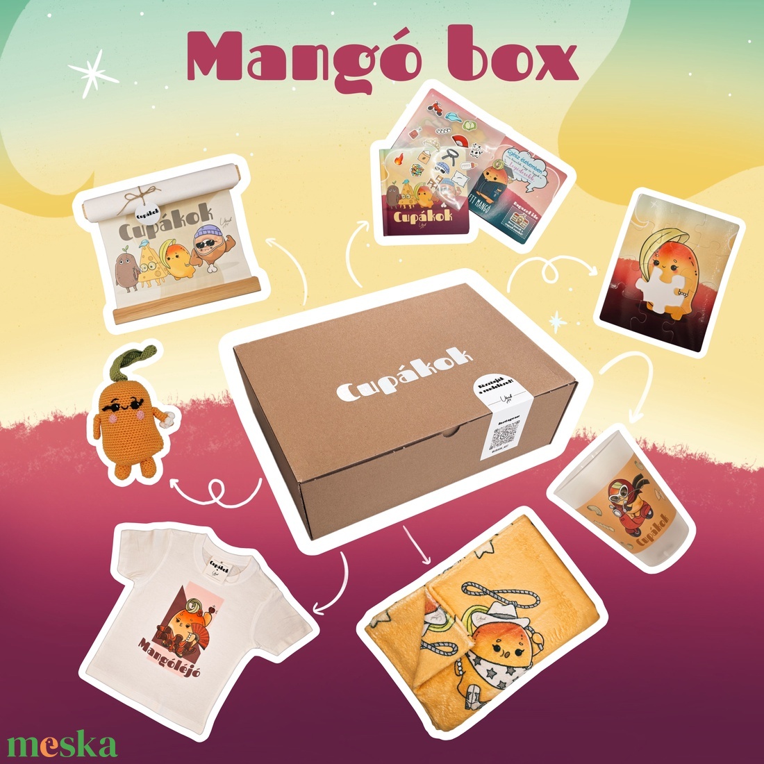 Mangó Mari Box - baba - mama - babalátogató ajándékcsomag - Meska.hu