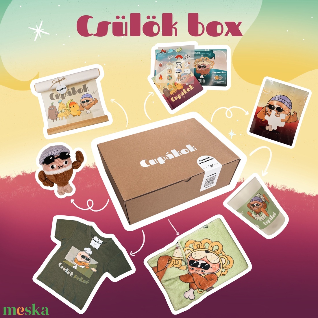 Csülök Csabi box - baba - mama - babalátogató ajándékcsomag - Meska.hu