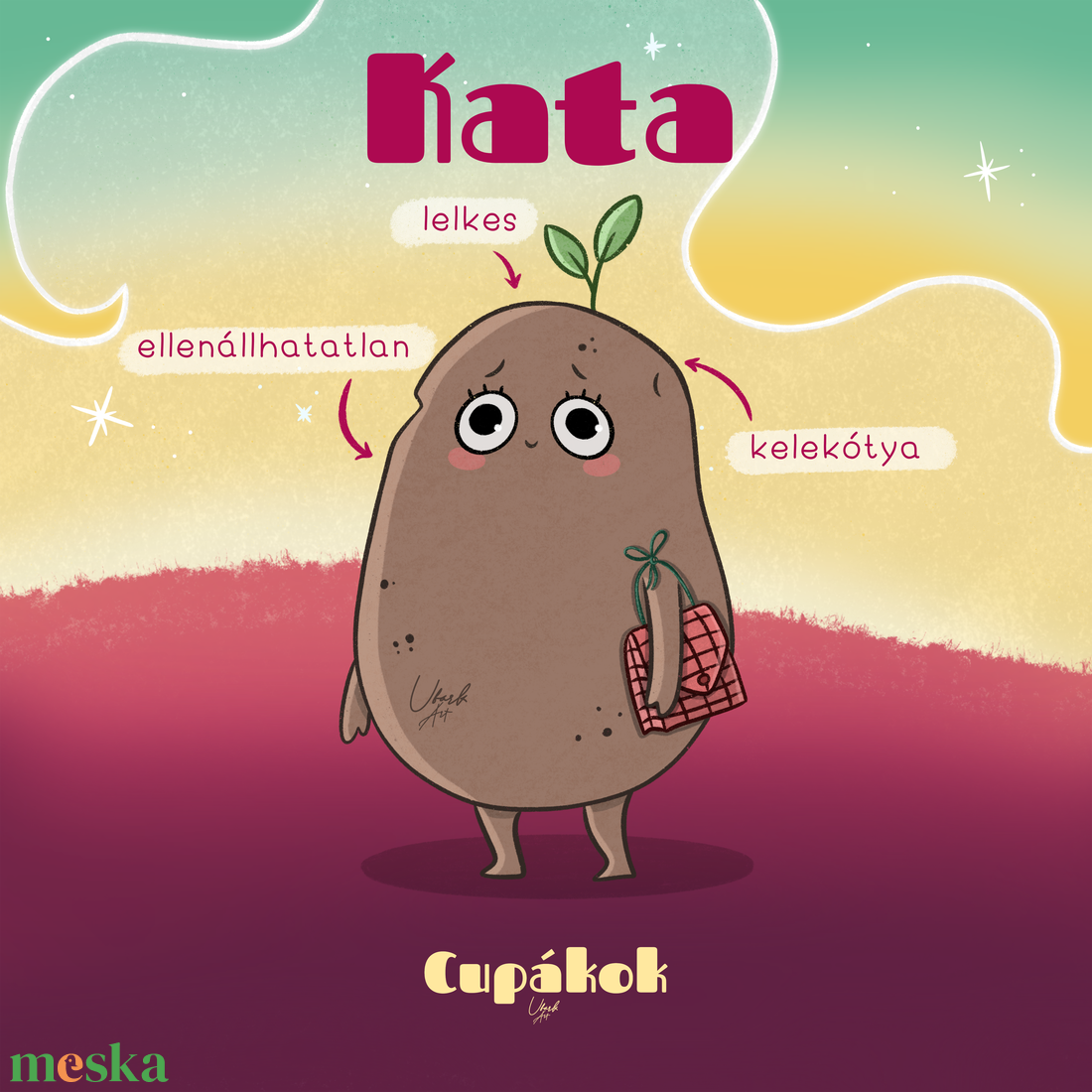 Krumpli Kata Box - baba - mama - babalátogató ajándékcsomag - Meska.hu