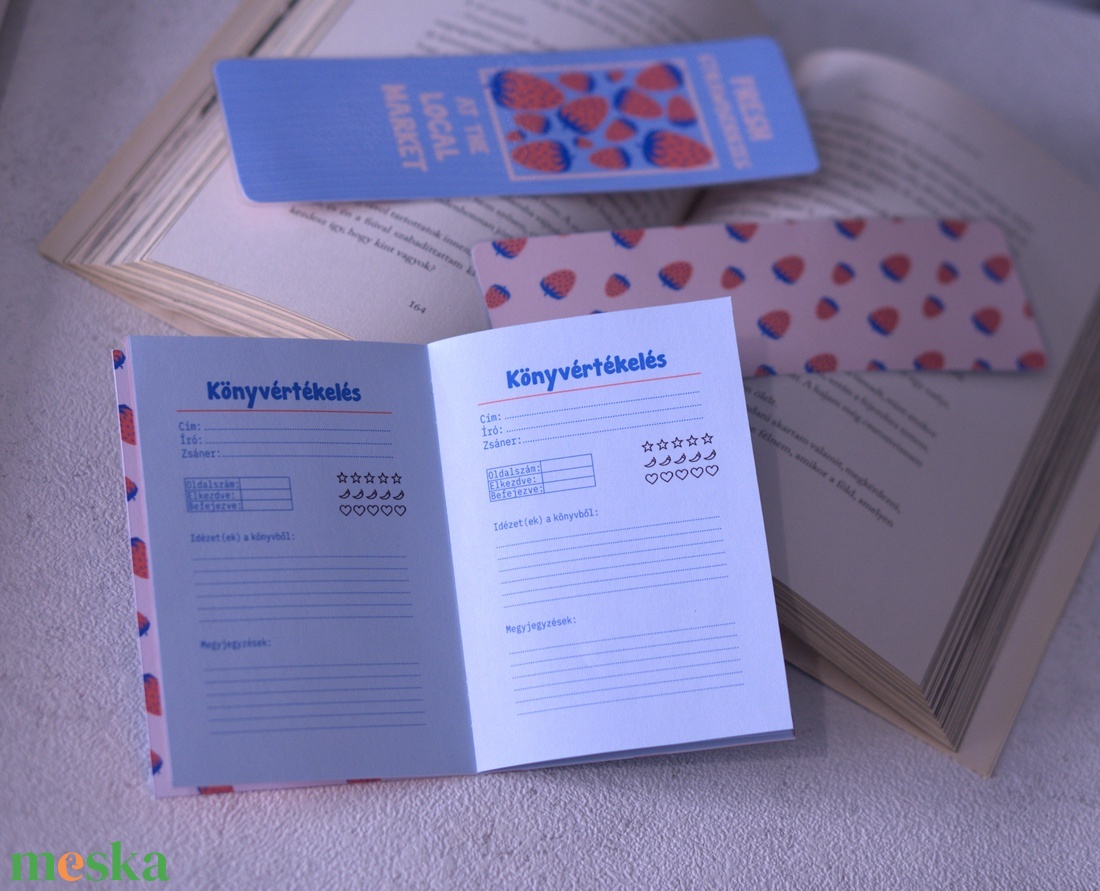 Bookish Passport olvasónapló + 2 könyvjelző - könyv & zene - könyvjelző - Meska.hu