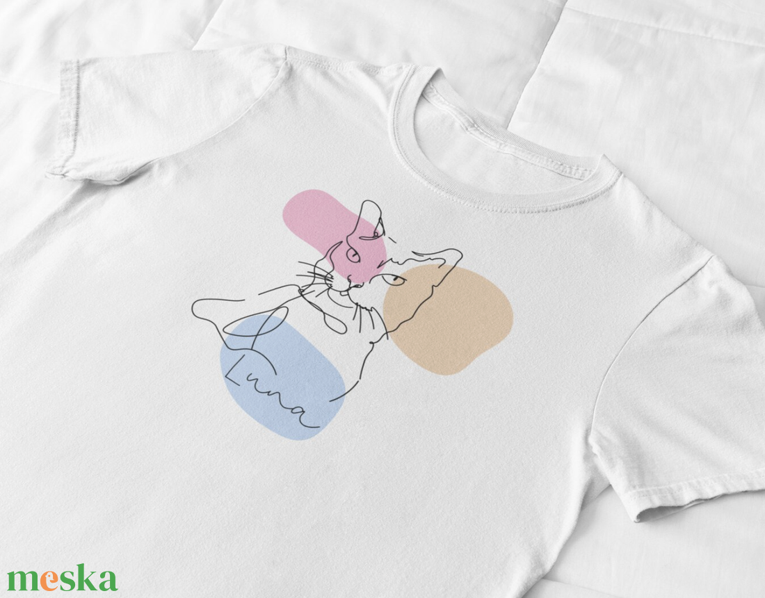 Személyre szabott kutyás és cicás póló - kézzel rajzolt design - ajándék kutya és cica gazdiknak  - karácsony - karácsonyi ruházat - karácsonyi póló & pulcsi - Meska.hu