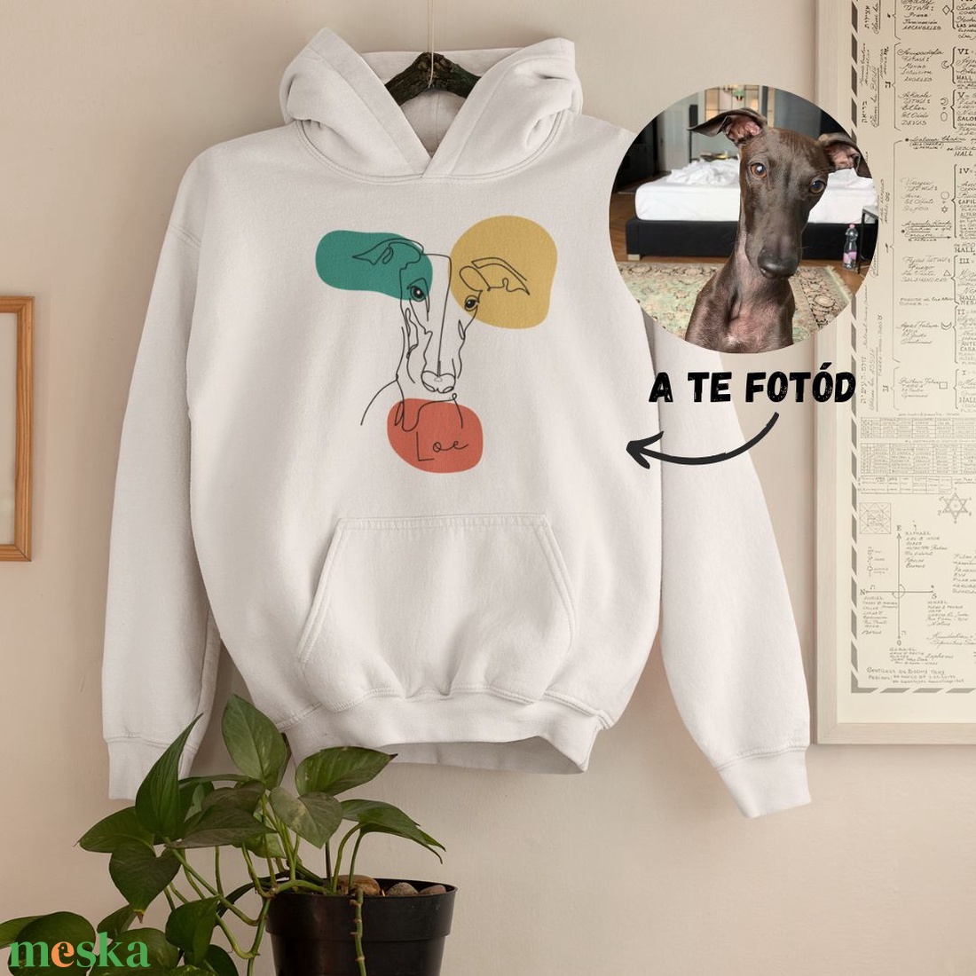 Személyre szabható pulóver és hoodie kutyás és cicás rajzzal - kézzel rajzolt design - ajándék kutya és cica gazdiknak  - karácsony - karácsonyi ruházat - karácsonyi póló & pulcsi - Meska.hu