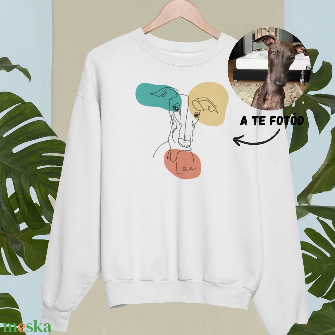 Személyre szabható pulóver kutyás és cicás rajzzal - kézzel rajzolt design - ajándék kutya és cica gazdiknak  - karácsony - karácsonyi ruházat - karácsonyi póló & pulcsi - Meska.hu