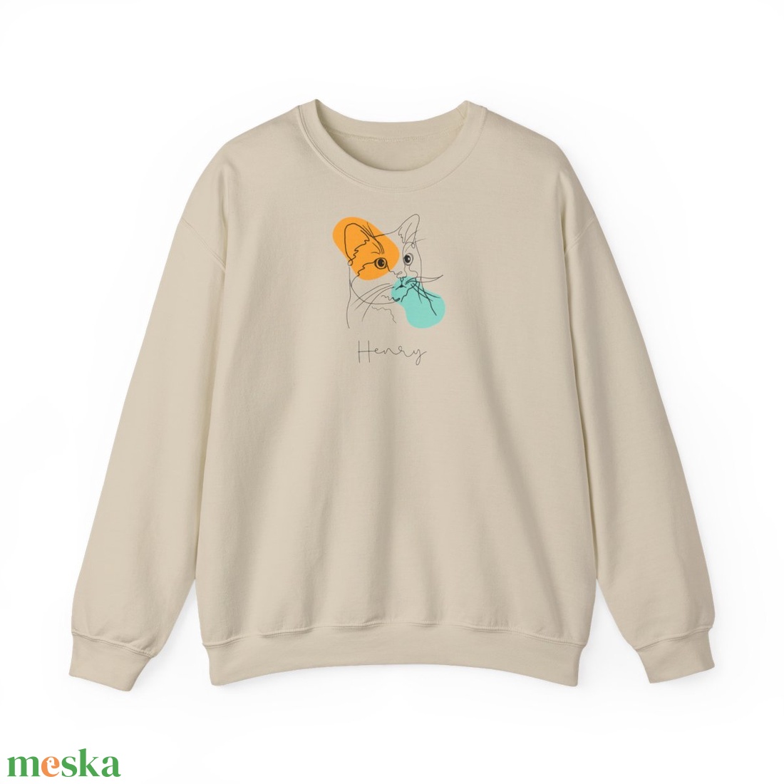 Személyre szabható pulóver kutyás és cicás rajzzal - kézzel rajzolt design - ajándék kutya és cica gazdiknak  - karácsony - karácsonyi ruházat - karácsonyi póló & pulcsi - Meska.hu