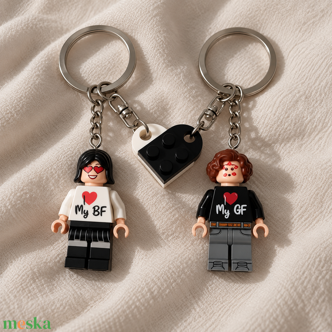 Lego páros kulcstartó - táska & tok - kulcstartó & táskadísz - táskadísz - Meska.hu