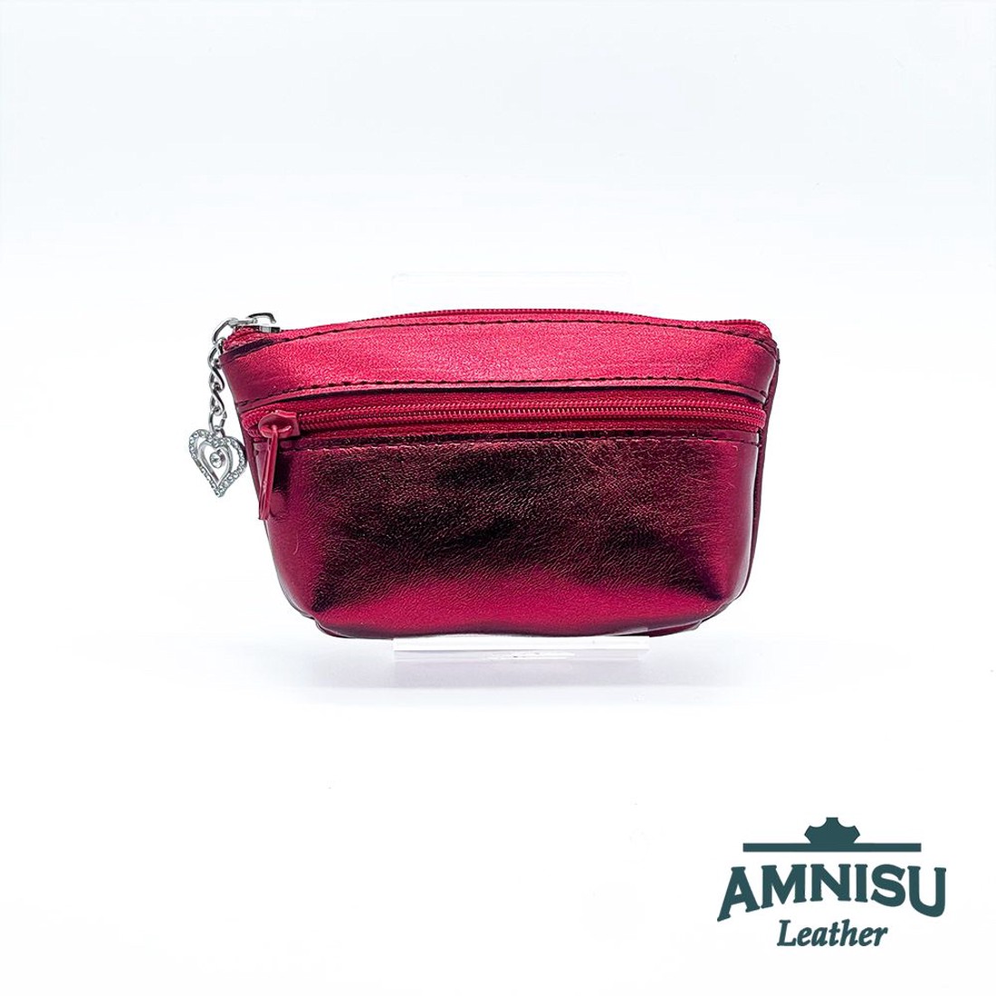 Metál bordó kettő cipzáras kulcstartó B5006 -  - Meska.hu