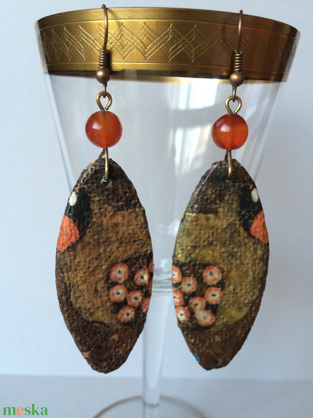 Klimt fülbevaló - életfa-föld - ékszer - fülbevaló - lógó fülbevaló - Meska.hu Klimt fülbevaló - életfa-föld - ékszer - fülbevaló - lógó fülbevaló - Meska.hu