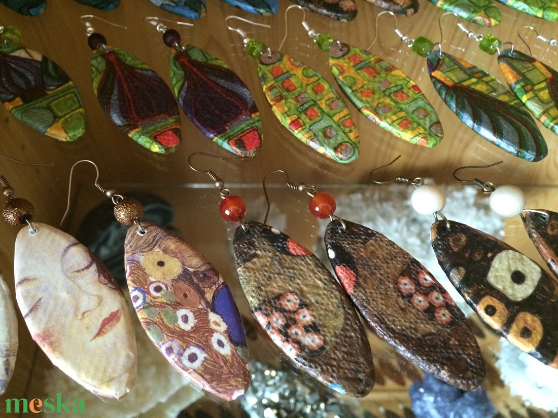 Klimt fülbevaló - életfa-föld - ékszer - fülbevaló - lógó fülbevaló - Meska.hu Klimt fülbevaló - életfa-föld - ékszer - fülbevaló - lógó fülbevaló - Meska.hu