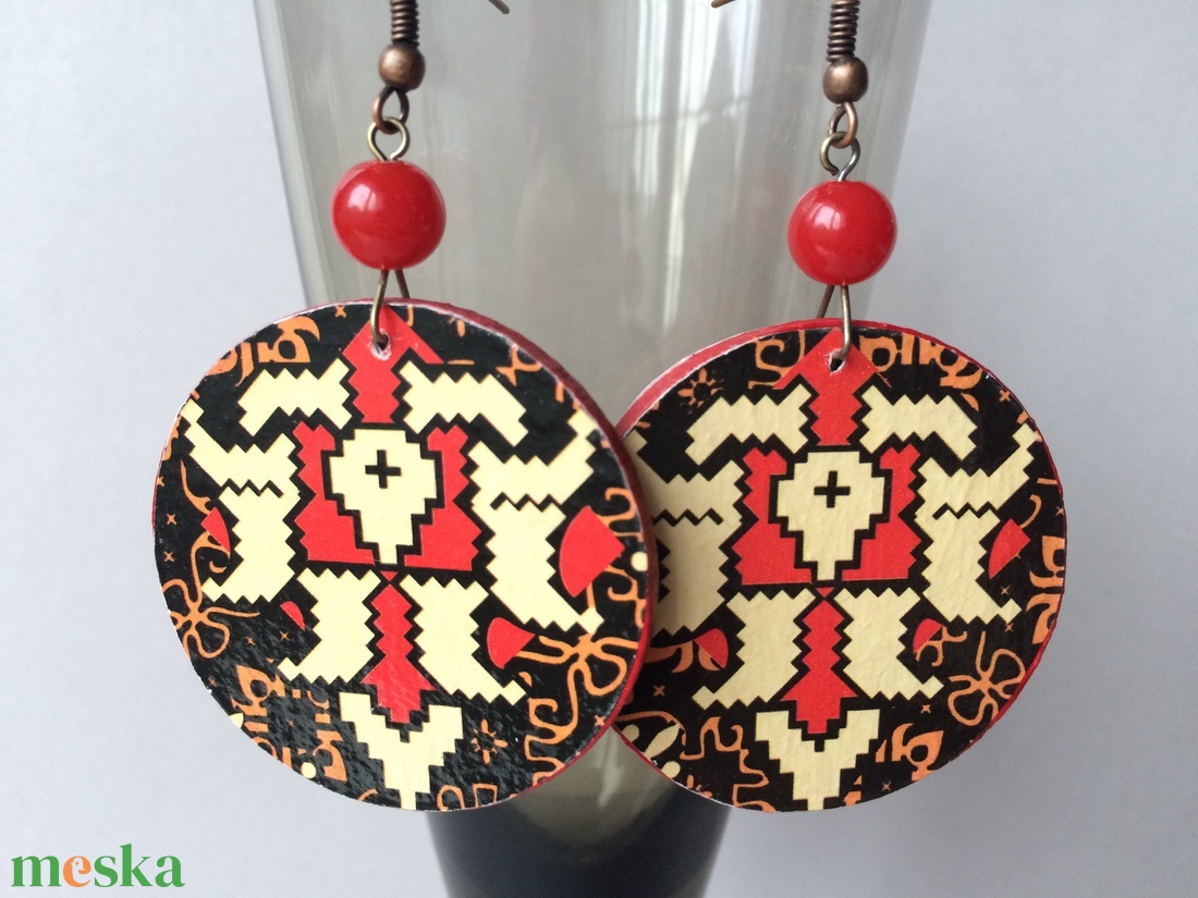 Batik nagy köre fülbevaló - ékszer - fülbevaló - lógós kerek fülbevaló - Meska.hu Batik nagy köre fülbevaló - ékszer - fülbevaló - lógós kerek fülbevaló - Meska.hu