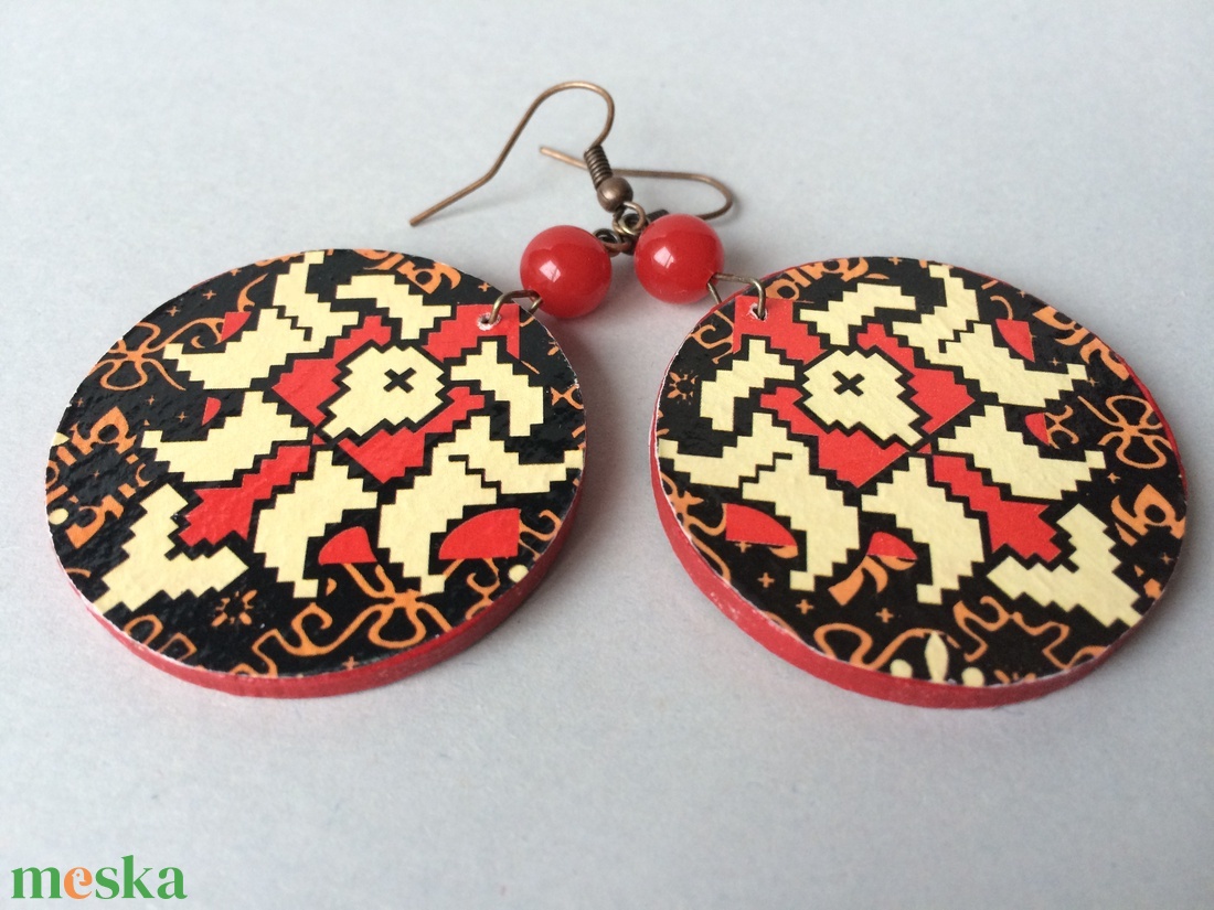 Batik nagy köre fülbevaló - ékszer - fülbevaló - lógós kerek fülbevaló - Meska.hu Batik nagy köre fülbevaló - ékszer - fülbevaló - lógós kerek fülbevaló - Meska.hu