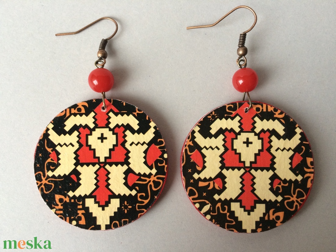 Batik nagy köre fülbevaló - ékszer - fülbevaló - lógós kerek fülbevaló - Meska.hu Batik nagy köre fülbevaló - ékszer - fülbevaló - lógós kerek fülbevaló - Meska.hu