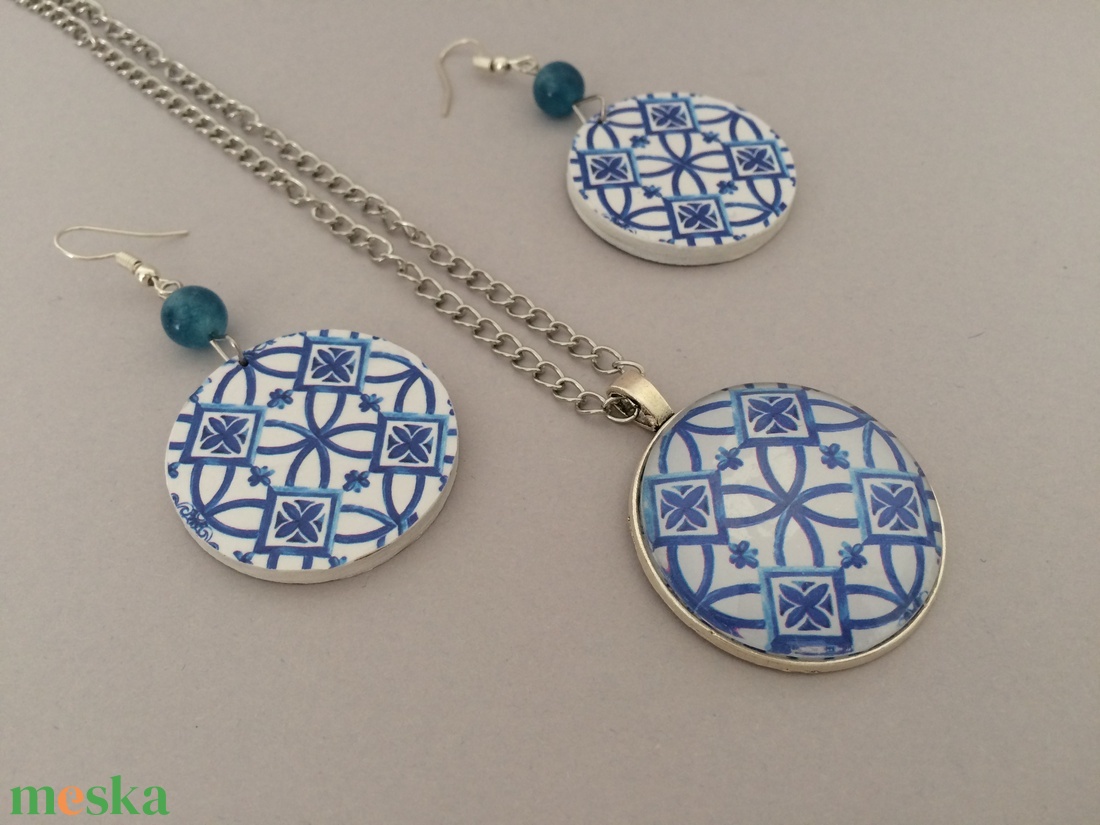 Azori azulejo No.5 nyaklánc - ékszer - nyaklánc - medálos nyaklánc - Meska.hu Azori azulejo No.5 nyaklánc - ékszer - nyaklánc - medálos nyaklánc - Meska.hu