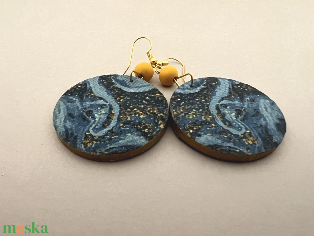 Csillagos égbolt No.1 fülbevaló - ékszer - fülbevaló - lógós kerek fülbevaló - Meska.hu