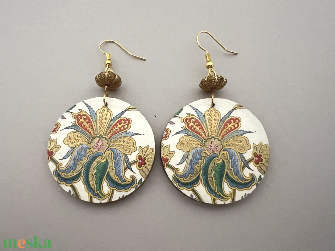 Sárkányvirág No.5 fülbevaló - ékszer - fülbevaló - lógós kerek fülbevaló - Meska.hu