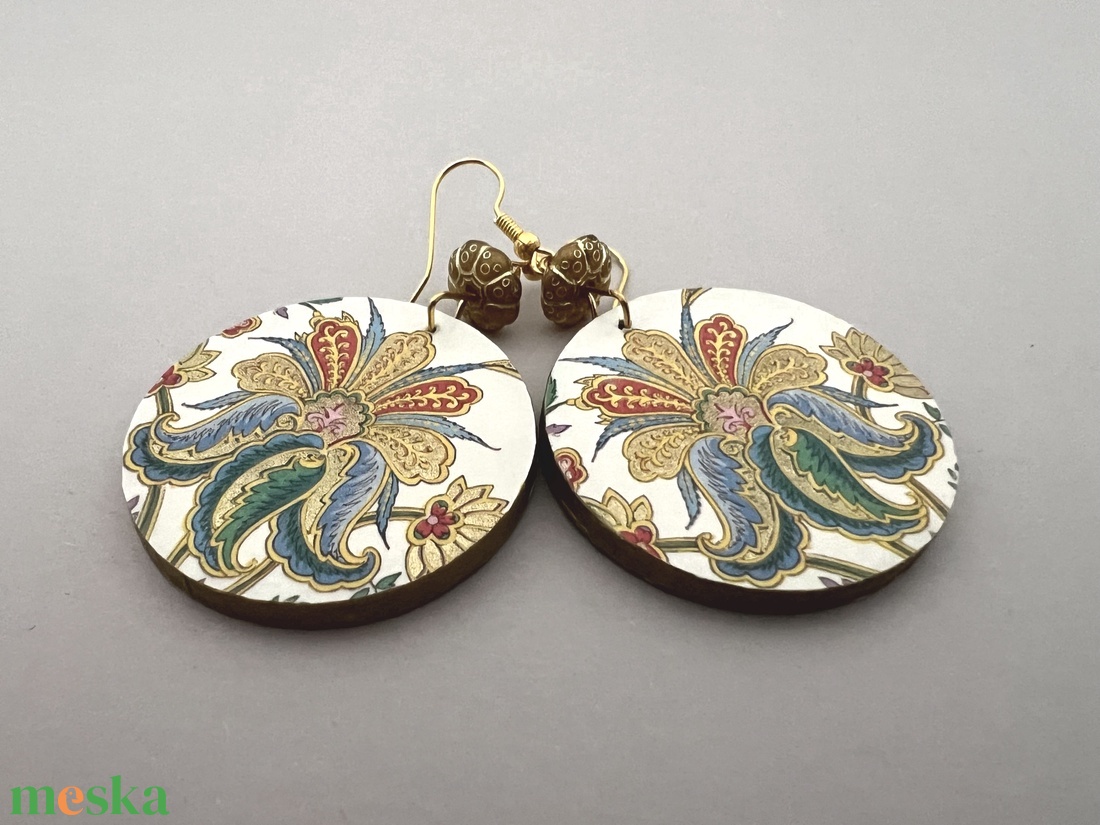 Sárkányvirág No.5 fülbevaló - ékszer - fülbevaló - lógós kerek fülbevaló - Meska.hu