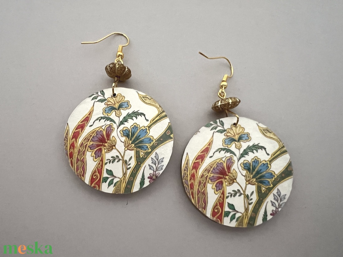 Sárkányvirág No.5 fülbevaló - ékszer - fülbevaló - lógós kerek fülbevaló - Meska.hu