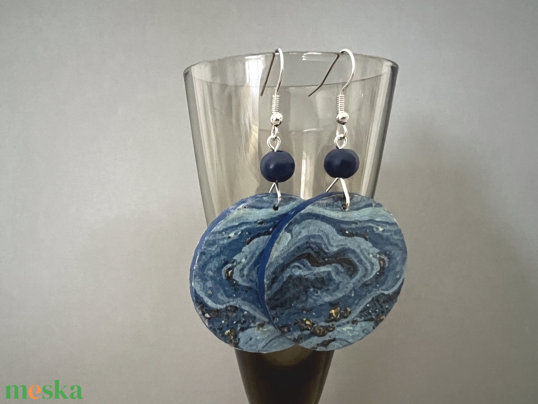 Csillagos égbolt No.2 fülbevaló - ékszer - fülbevaló - lógós kerek fülbevaló - Meska.hu