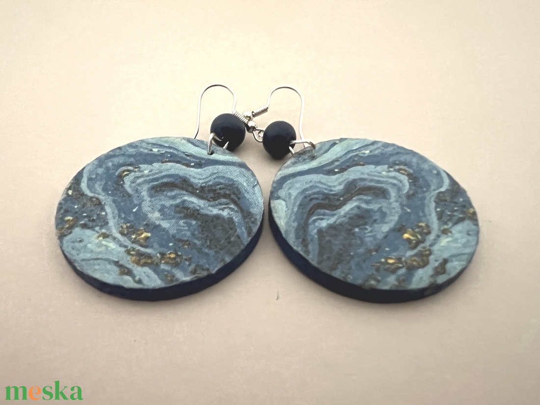 Csillagos égbolt No.2 fülbevaló - ékszer - fülbevaló - lógós kerek fülbevaló - Meska.hu