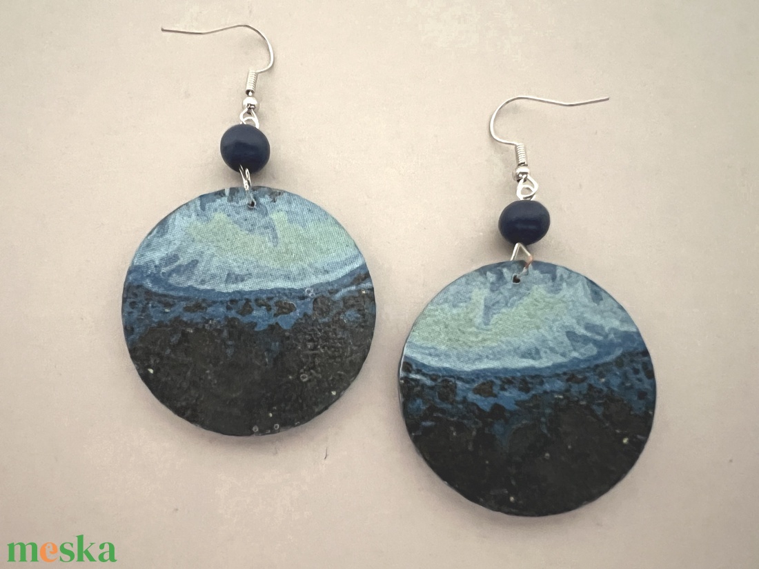 Csillagos égbolt No.2 fülbevaló - ékszer - fülbevaló - lógós kerek fülbevaló - Meska.hu