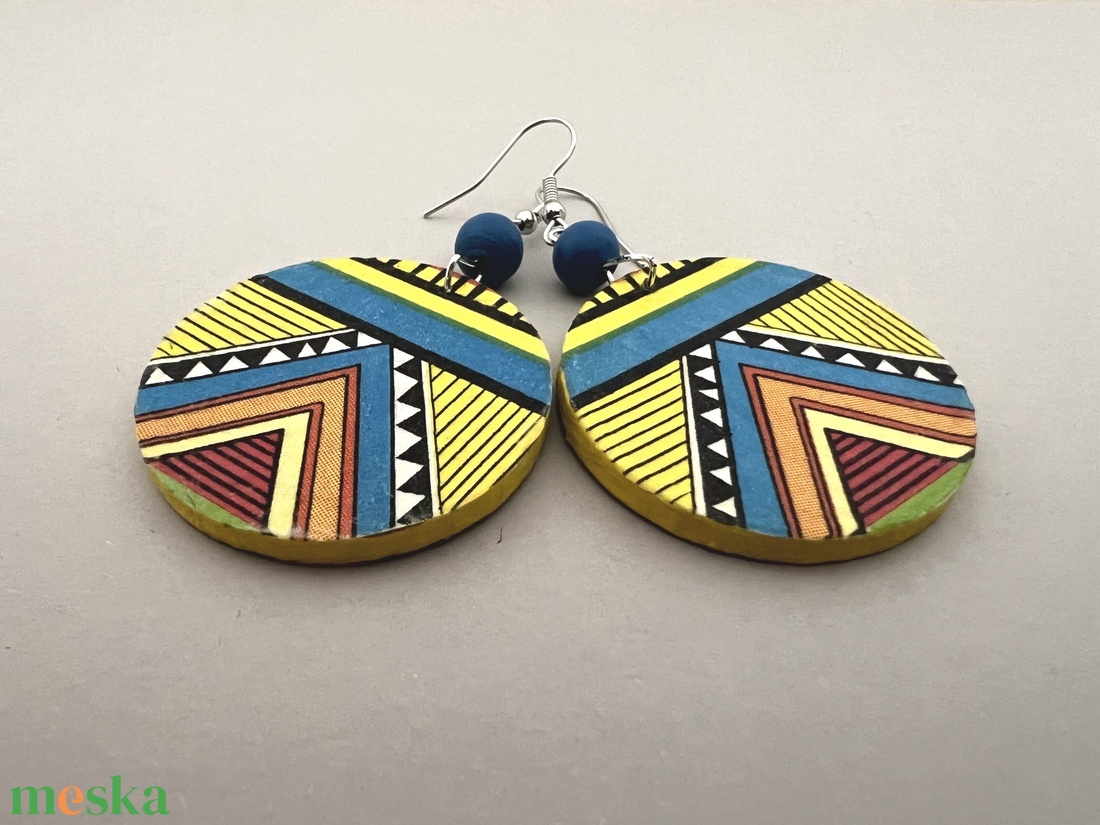 Inka No.3 fülbevaló  - ékszer - fülbevaló - lógós kerek fülbevaló - Meska.hu