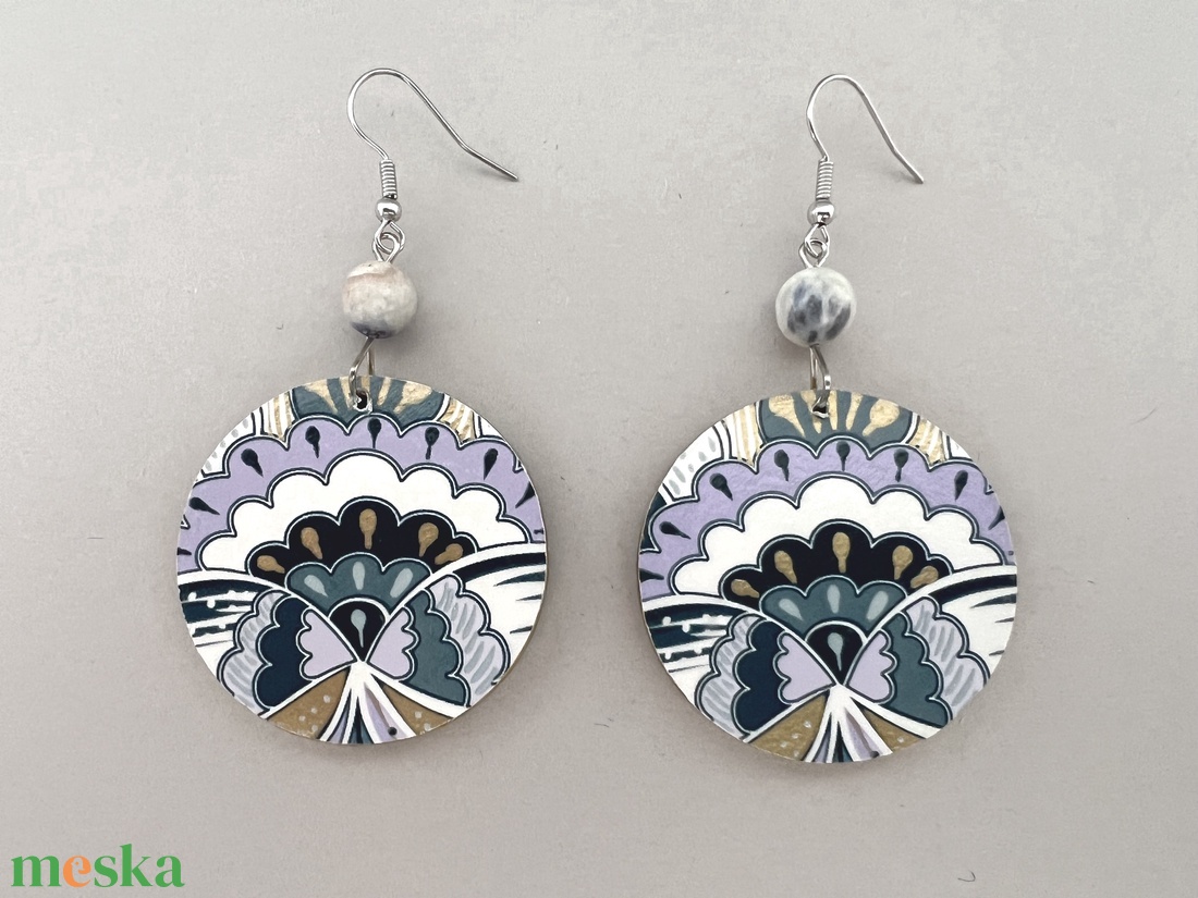 Jégvirág No.2 fülbevaló - ékszer - fülbevaló - lógós kerek fülbevaló - Meska.hu