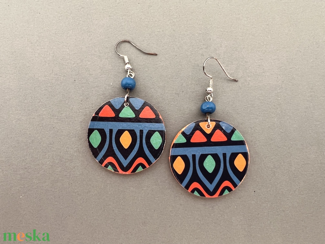 Hihetetlen India No.3 fülbevaló - ékszer - fülbevaló - lógós kerek fülbevaló - Meska.hu