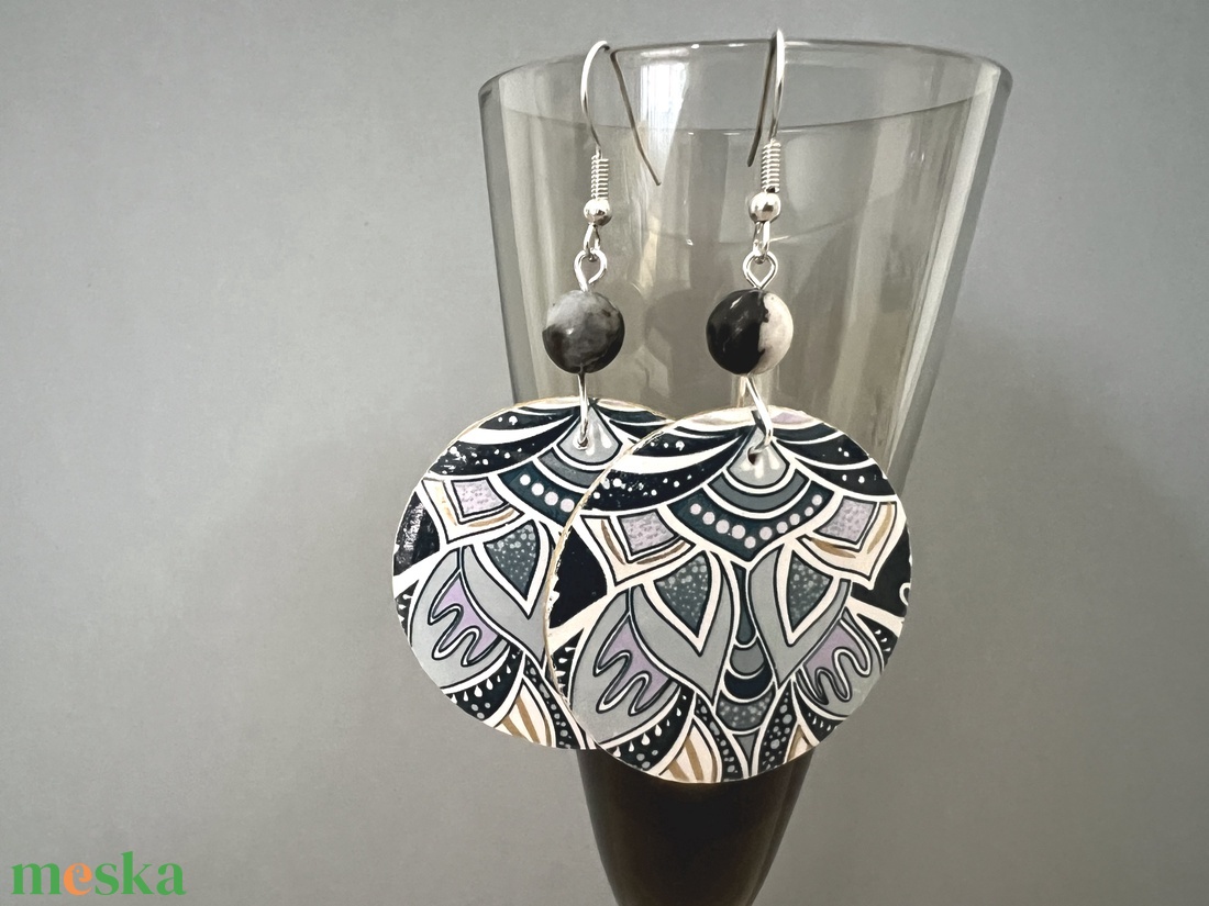 Jégcsipke No.2 fülbevaló - ékszer - fülbevaló - lógós kerek fülbevaló - Meska.hu