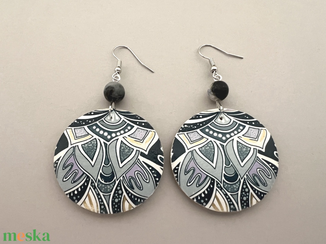 Jégcsipke No.2 fülbevaló - ékszer - fülbevaló - lógós kerek fülbevaló - Meska.hu