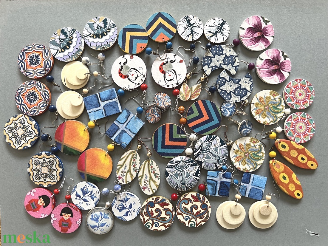 Jégcsipke No.2 fülbevaló - ékszer - fülbevaló - lógós kerek fülbevaló - Meska.hu