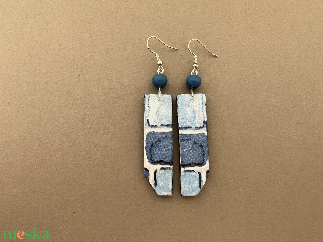 Kék árnyalatai No.7 fülbevaló - ékszer - fülbevaló - lógó fülbevaló - Meska.hu