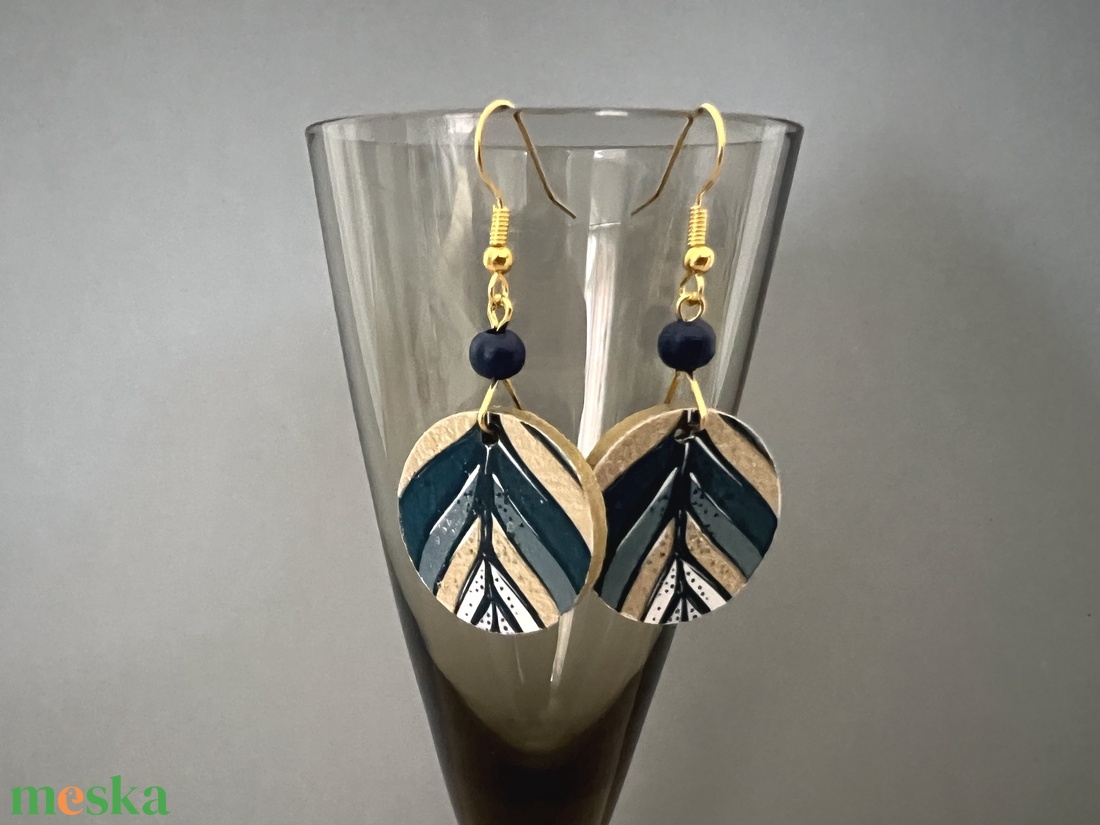 Sátrak köre fülbevaló - ékszer - fülbevaló - lógós kerek fülbevaló - Meska.hu