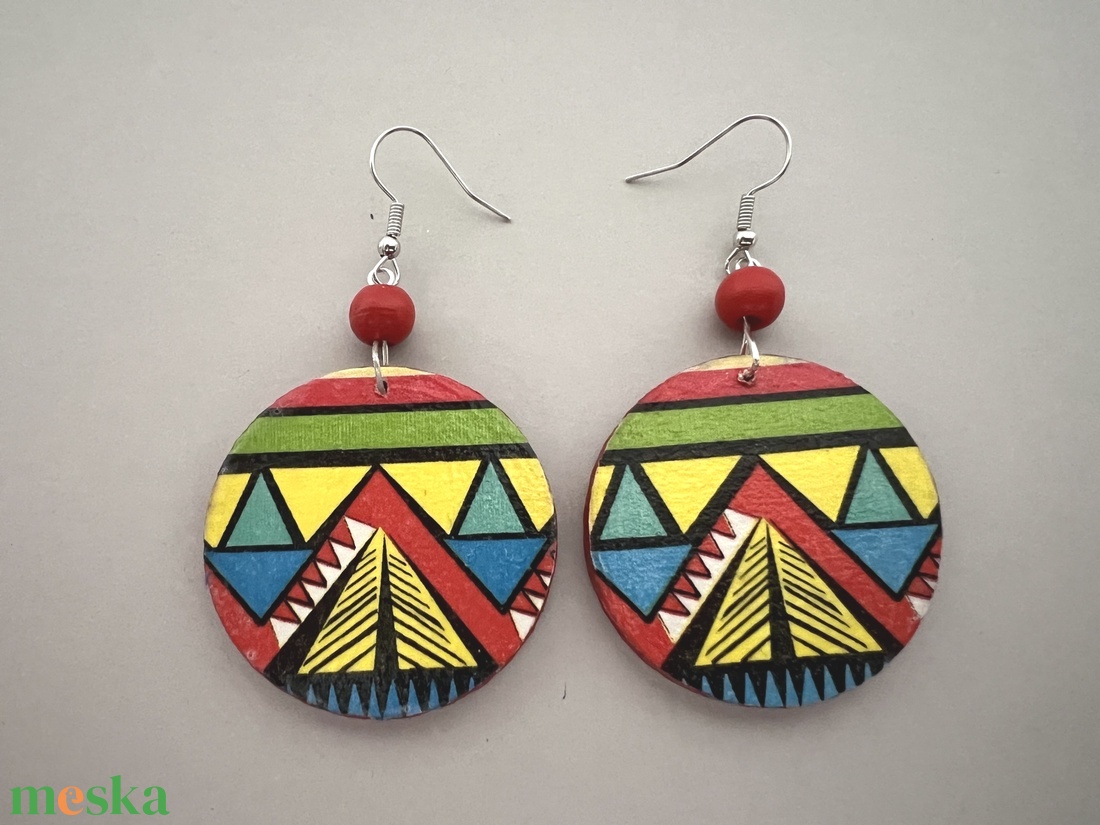 Inka No.4 fülbevaló  - ékszer - fülbevaló - lógós kerek fülbevaló - Meska.hu