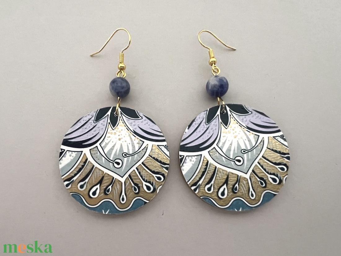 Jégmező No.1 fülbevaló - ékszer - fülbevaló - lógós kerek fülbevaló - Meska.hu