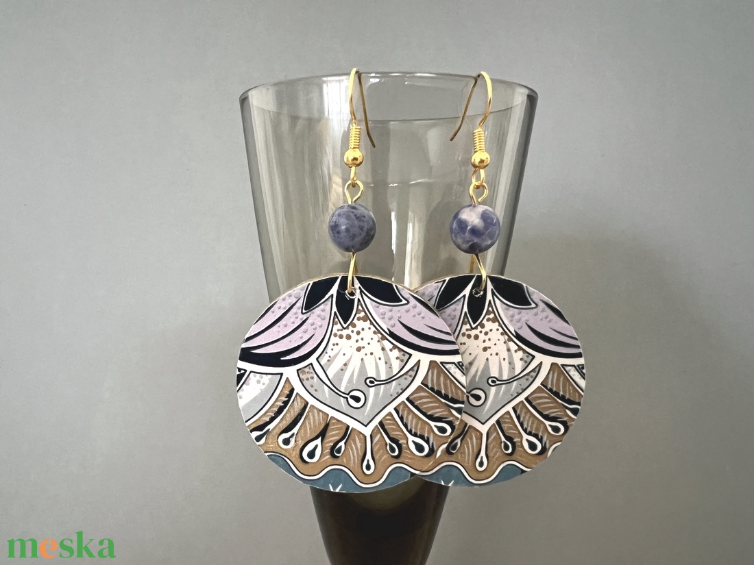 Jégmező No.1 fülbevaló - ékszer - fülbevaló - lógós kerek fülbevaló - Meska.hu