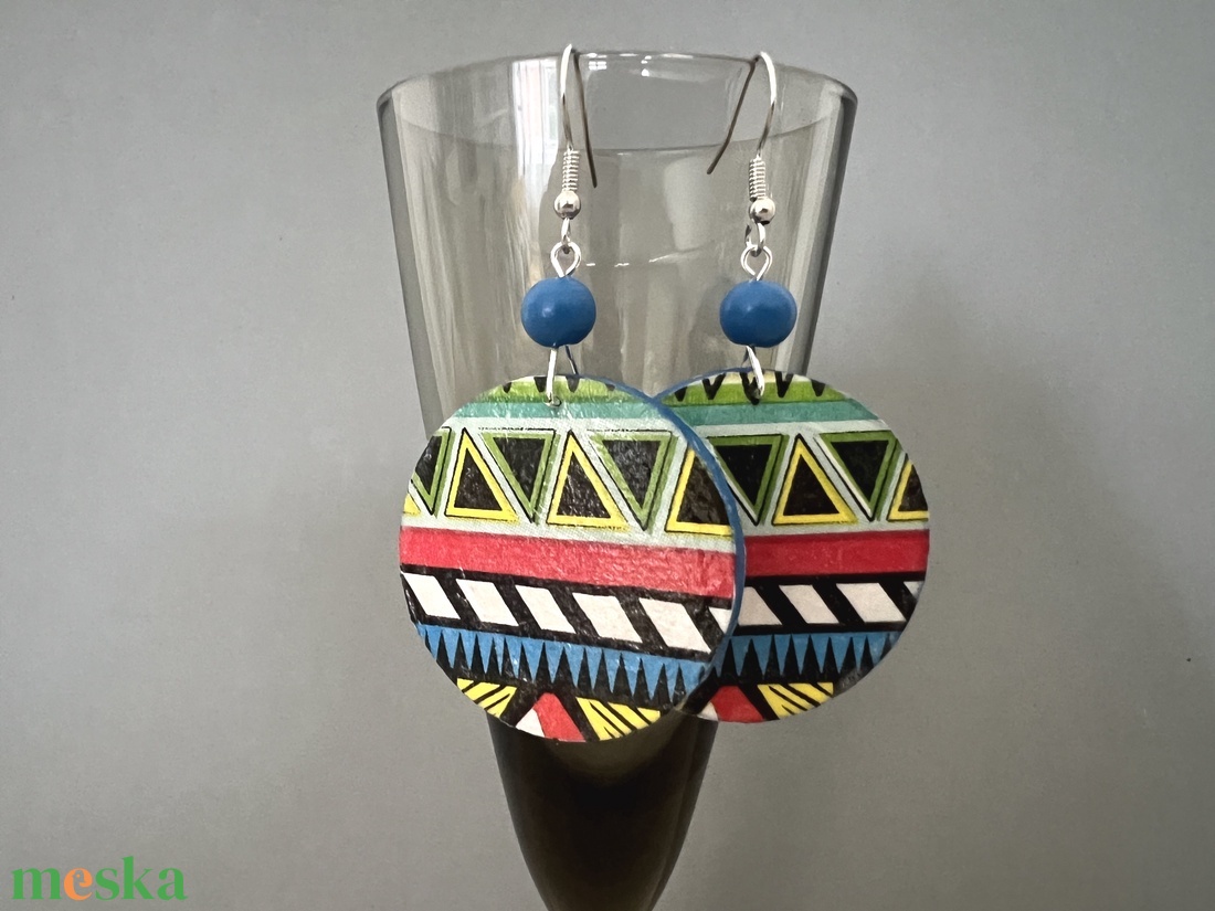 Inka No.5 fülbevaló  - ékszer - fülbevaló - lógós kerek fülbevaló - Meska.hu