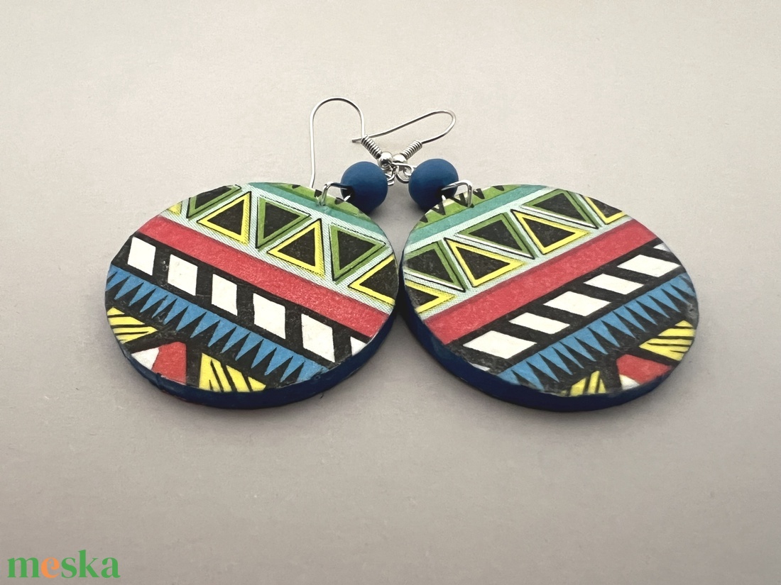 Inka No.5 fülbevaló  - ékszer - fülbevaló - lógós kerek fülbevaló - Meska.hu