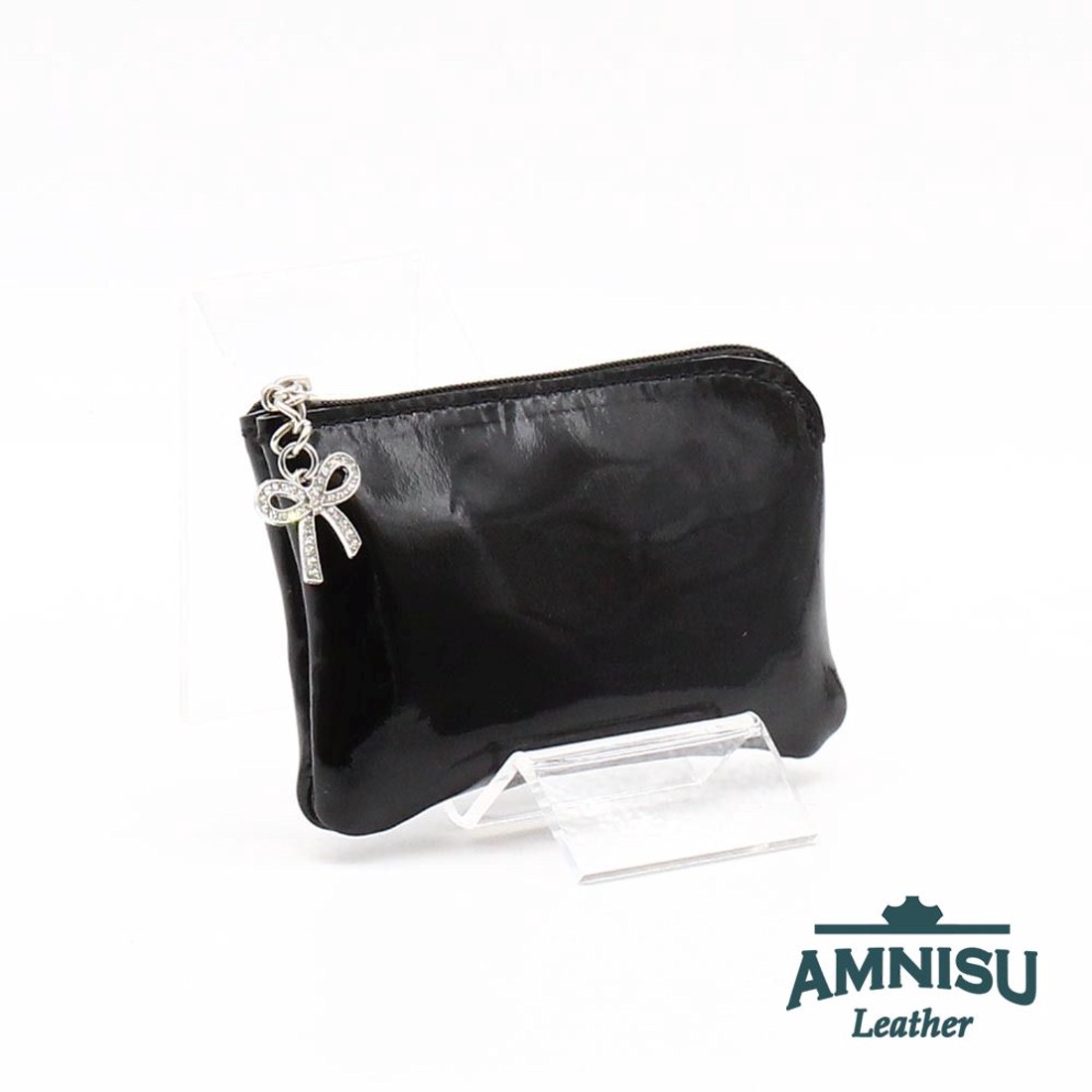 Fekete lakk egy cipzáras kulcstartó A8002 - táska & tok - kulcstartó & táskadísz - kulcstartó - Meska.hu