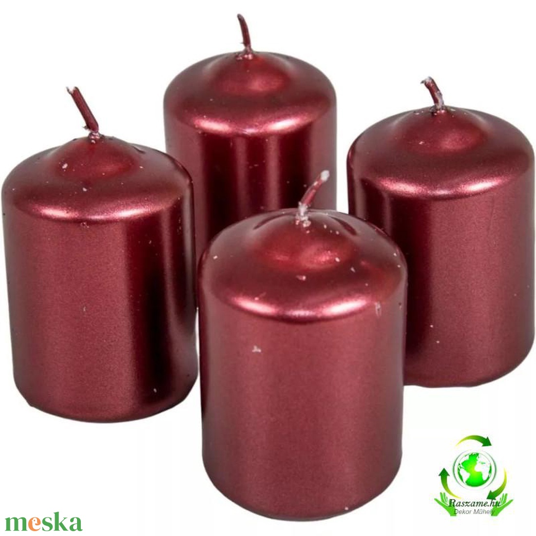 Metál adventi gyertya szett 40x60mm - bordó - kellékek & szerszámok - dekorációs kellékek - dekorációs gyertya - Meska.hu Metál adventi gyertya szett 40x60mm - bordó - kellékek & szerszámok - dekorációs kellékek - dekorációs gyertya - Meska.hu