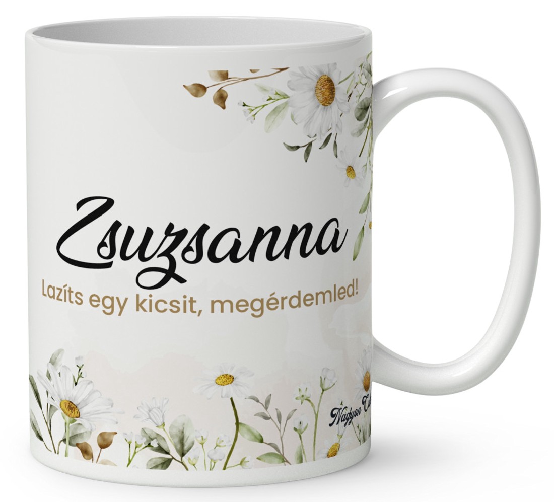 Névvel kérhető - Cuki puszis Százszorszép manó lány mintás bögre -  - Meska.hu