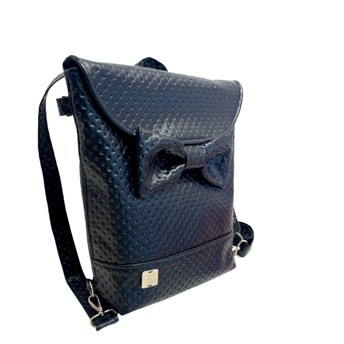 SuziartBag Fekete pöttyös masnis kisméretű 2in1 hátizsák - táska & tok - kézitáska & válltáska - válltáska - Meska.hu SuziartBag Fekete pöttyös masnis kisméretű 2in1 hátizsák - táska & tok - kézitáska & válltáska - válltáska - Meska.hu
