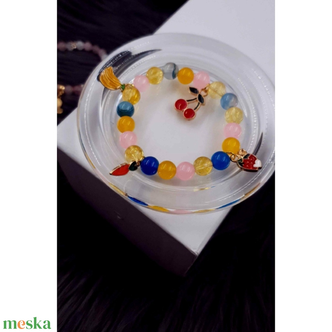 Gyümölcsös gyerek charmkarkötő - ékszer - karkötő - charm karkötő - Meska.hu Gyümölcsös gyerek charmkarkötő - ékszer - karkötő - charm karkötő - Meska.hu