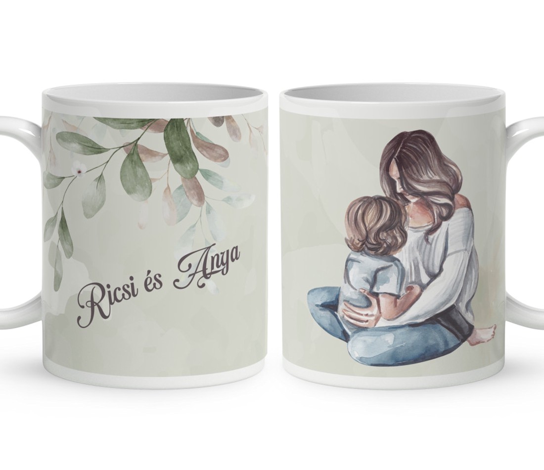 Kérd a neveddel - Anya és Fia mintás bögre - otthon & életmód - konyhafelszerelés, tálalás - tálalás - bögre & csésze - Meska.hu