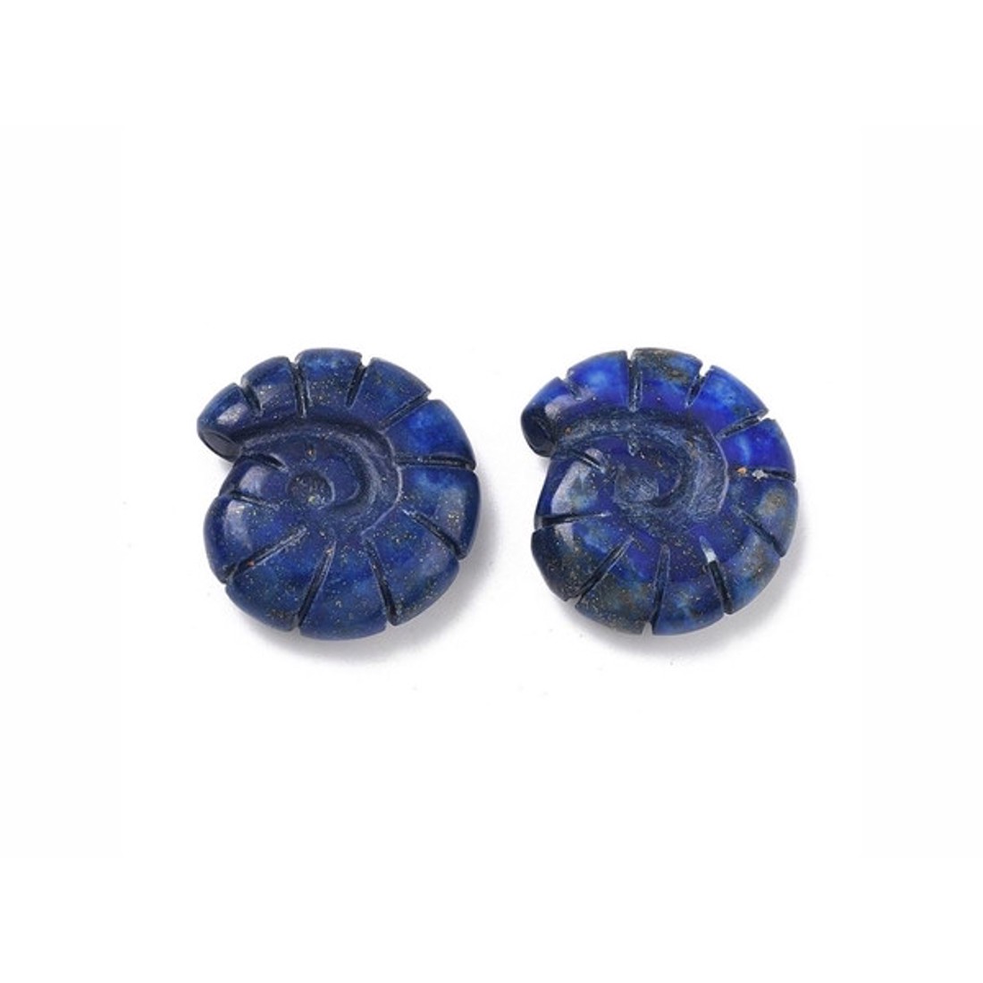 Lápisz lazuli csiga figura 26 mm, kék ásvány dísztárgy Azúrkürt -  - Meska.hu