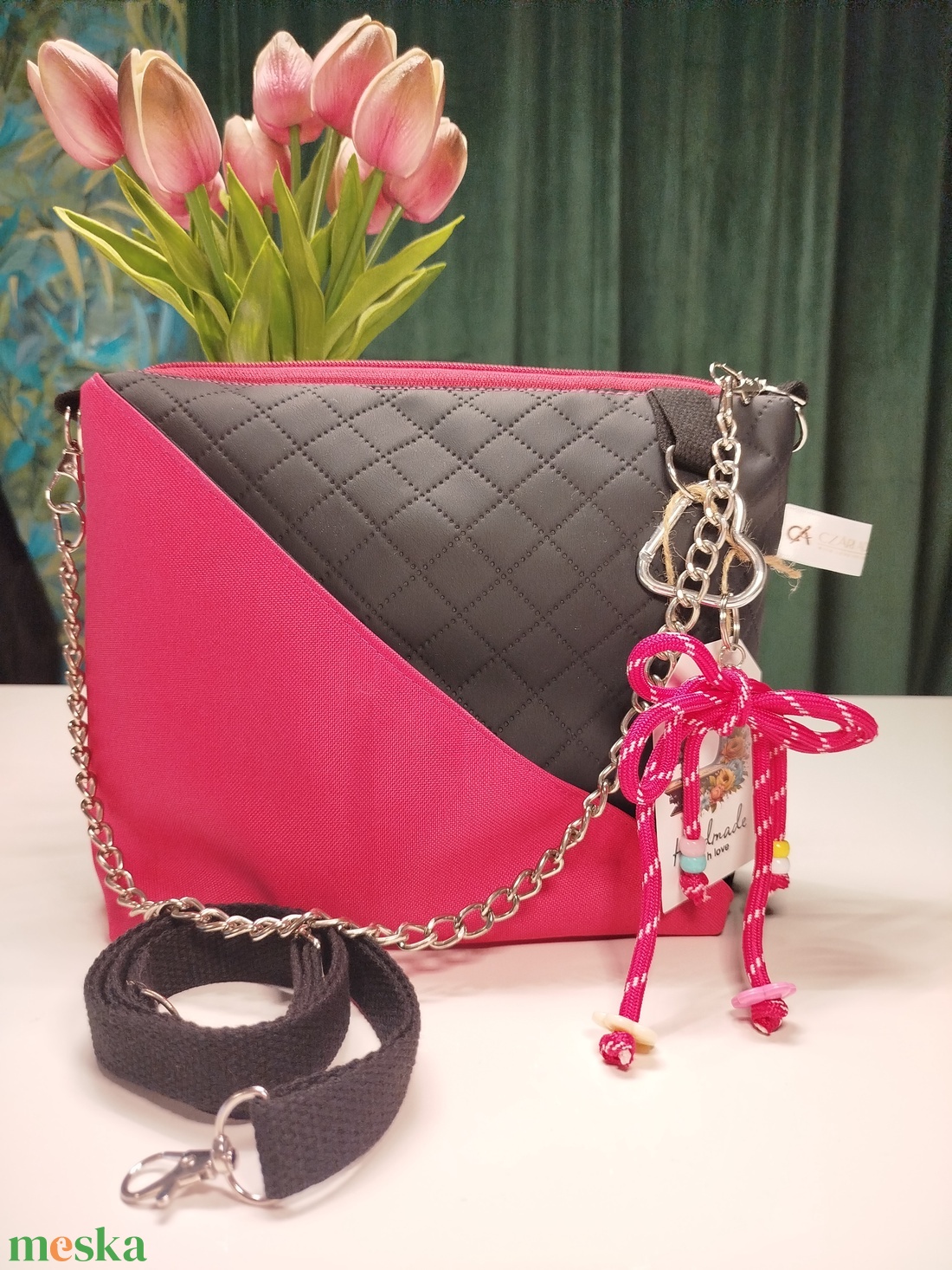 Pinki crossbody - táska & tok - kézitáska & válltáska - vállon átvethető táska - Meska.hu