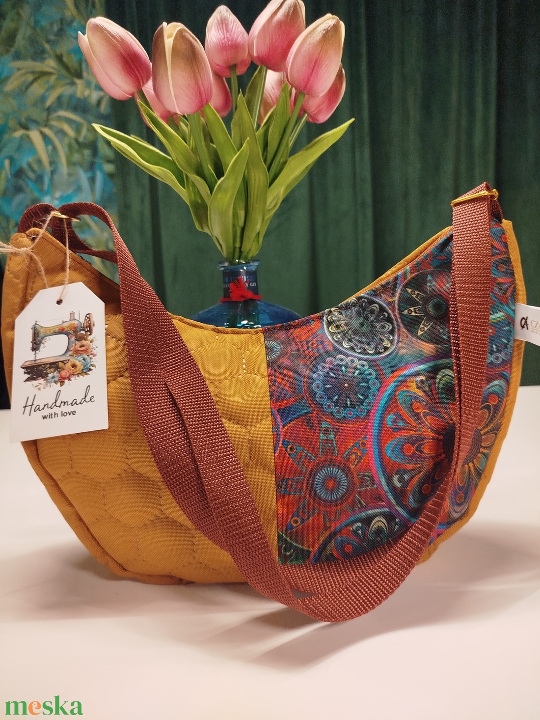 Mandalás moonbag - táska & tok - kézitáska & válltáska - vállon átvethető táska - Meska.hu